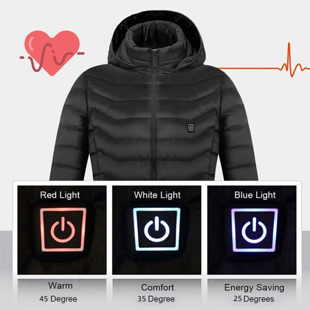 Veste d'hiver thermique pour homme avec port USB électrique