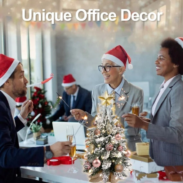 Avec amour – Mini sapin de Noël avec lumières pour la maison et le bureau