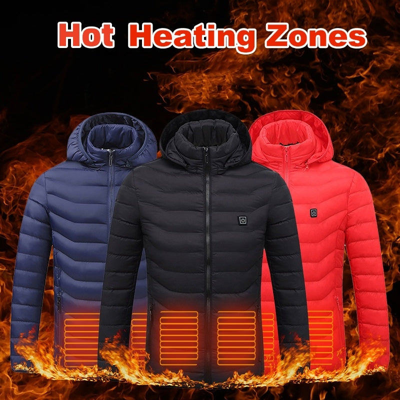 Veste d'hiver thermique pour homme avec port USB électrique