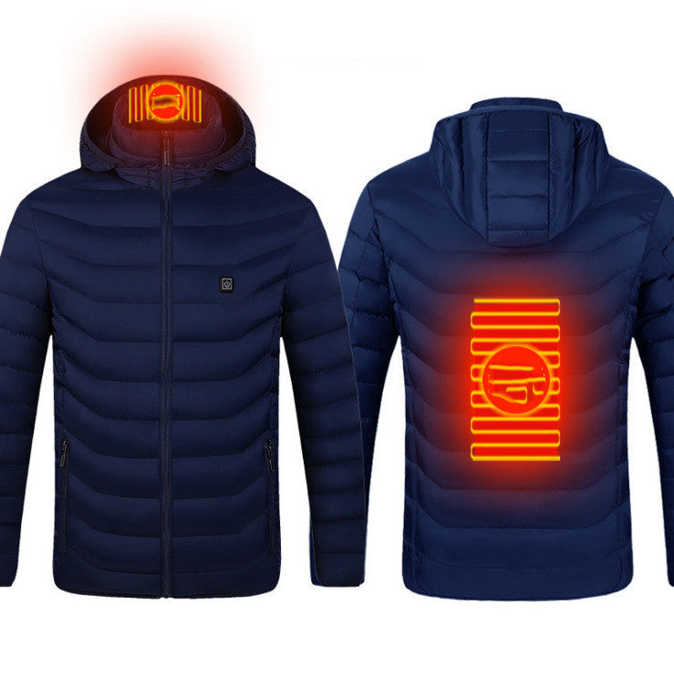 Veste d'hiver thermique pour homme avec port USB électrique