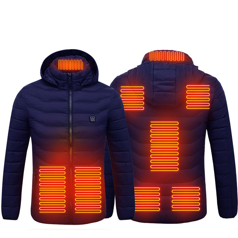 Veste d'hiver thermique pour homme avec port USB électrique