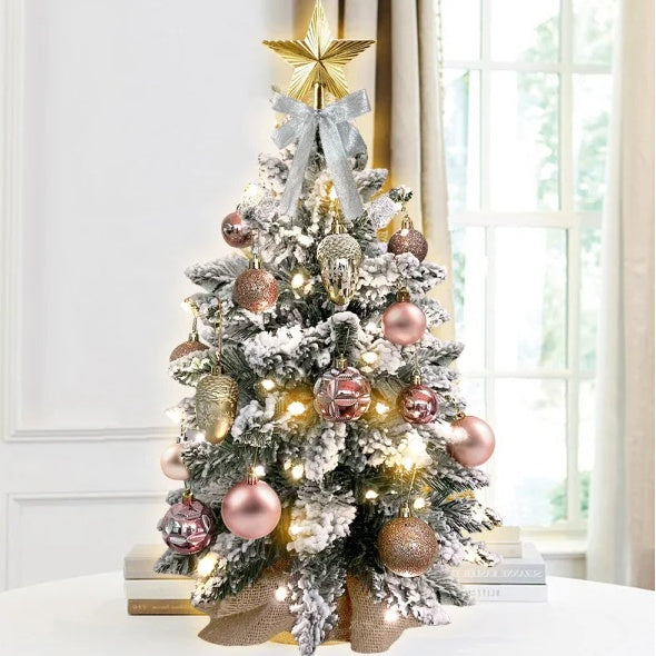 Avec amour – Mini sapin de Noël avec lumières pour la maison et le bureau