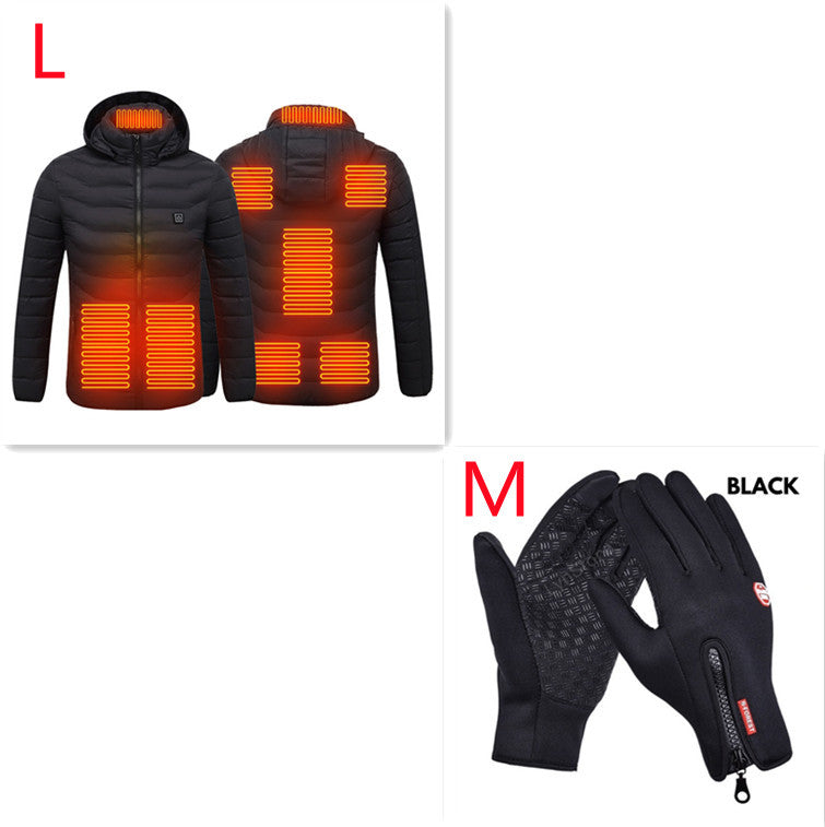 Veste d'hiver thermique pour homme avec port USB électrique