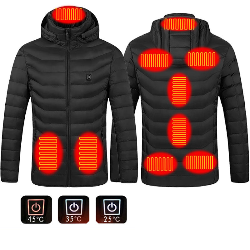 Veste d'hiver thermique pour homme avec port USB électrique